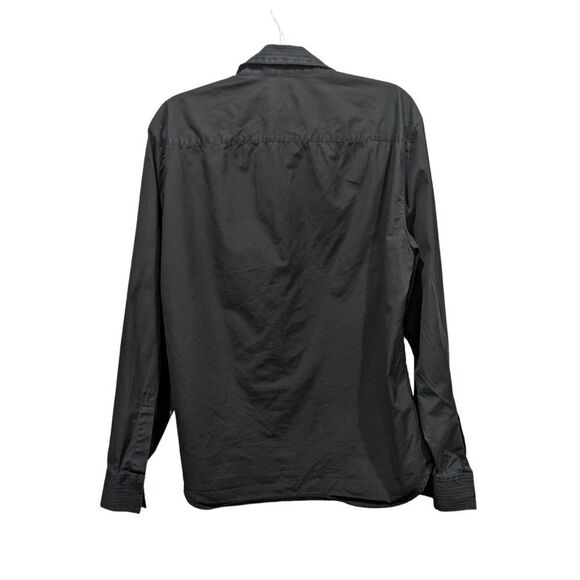 Armani Exchange Men's Black 100% Cotton French Cuff Button Down Shirt, M - Picture 1 of 10